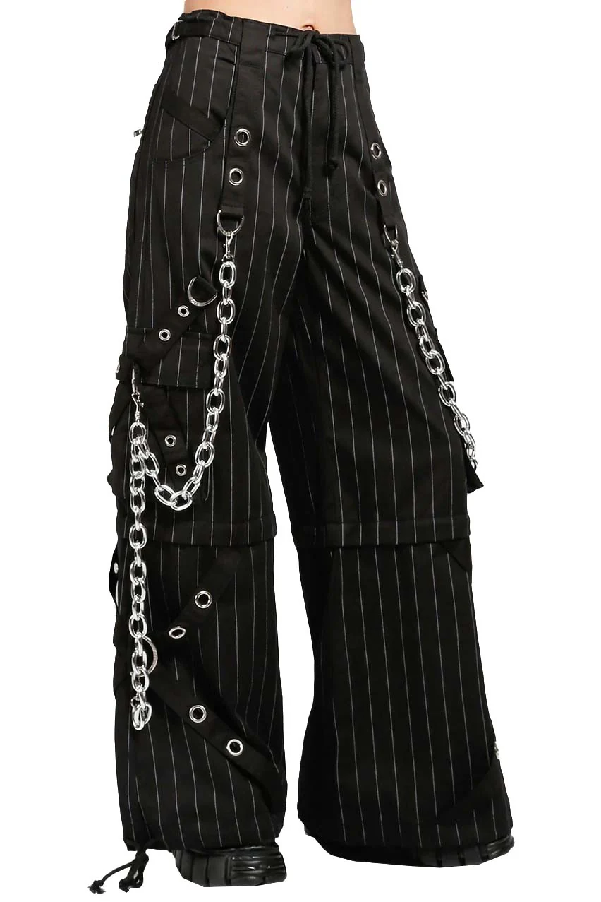 Tripp NYC Power Chain Pants [Black/White Pinstripe] - Image 7