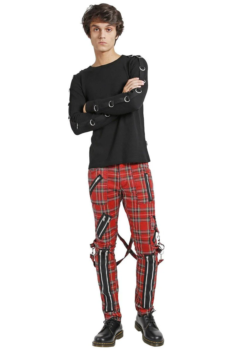 Tripp NYC Punk Bondage Pants [Red Plaid] - Image 4