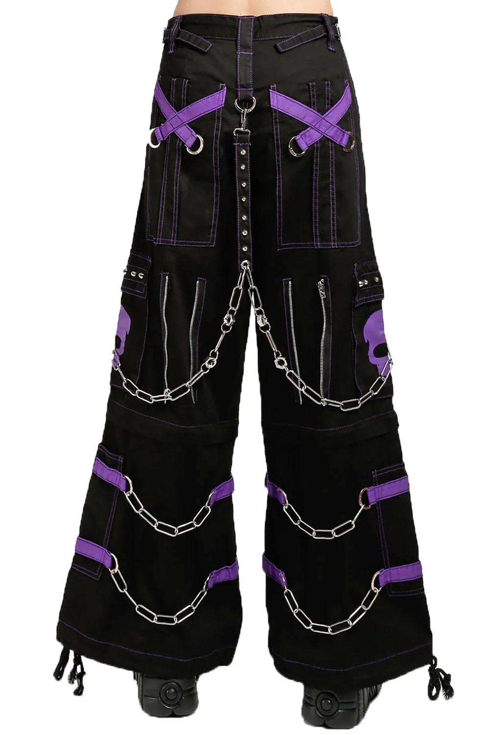Tripp NYC Skull Bondage Pants [BLACK/PURPLE] - Image 7