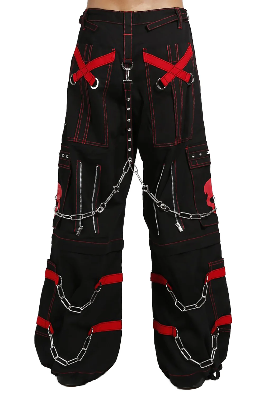 Tripp NYC Skull Bondage Pants [BLACK/RED] - Image 3