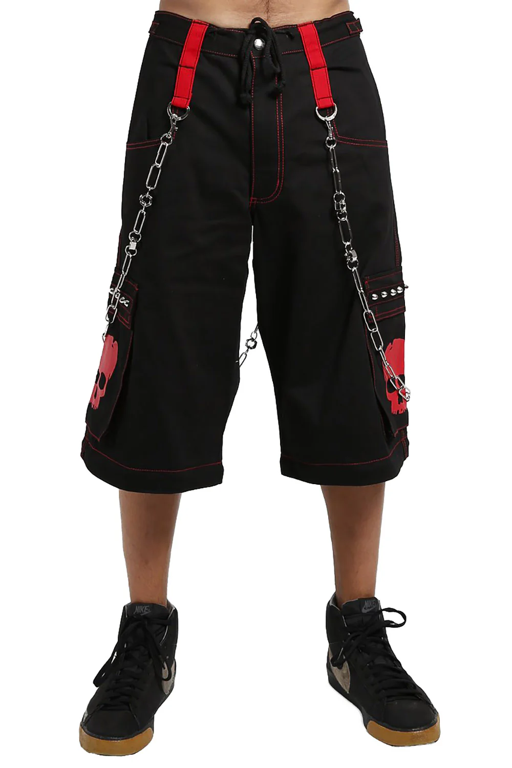 Tripp NYC Skull Bondage Pants [BLACK/RED] - Image 4
