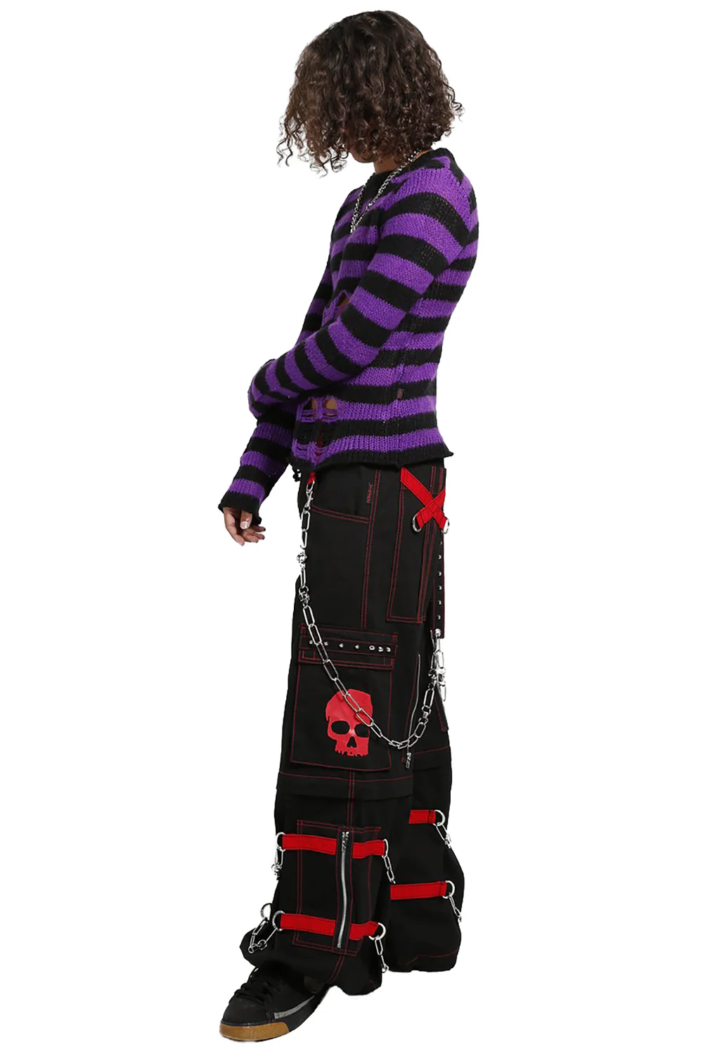 Tripp NYC Skull Bondage Pants [BLACK/RED] - Image 5