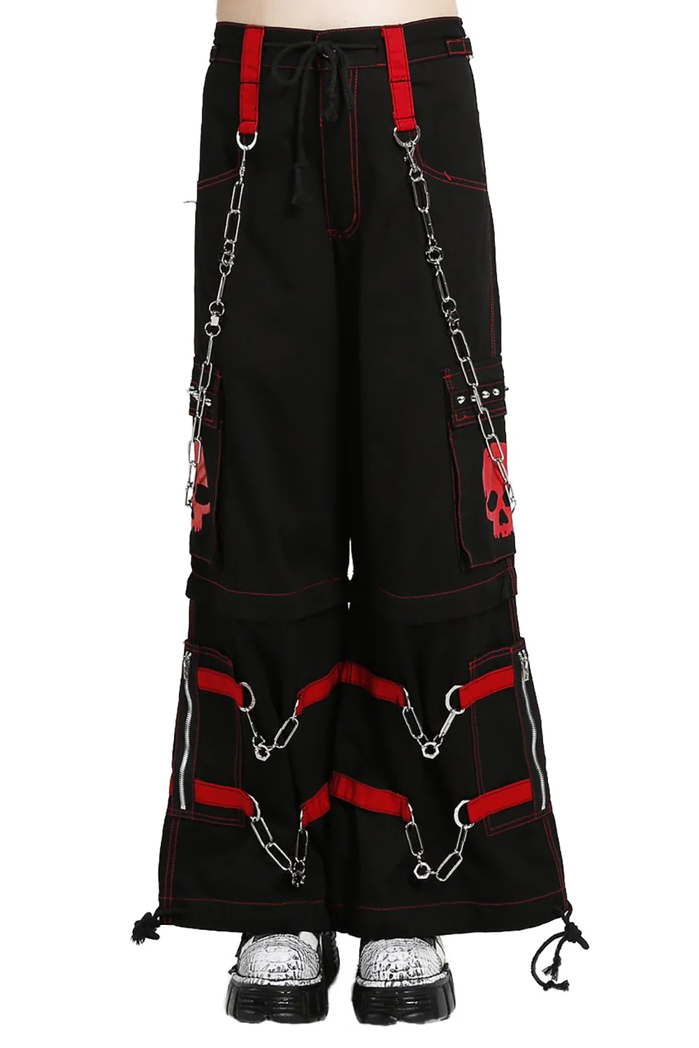 Tripp NYC Skull Bondage Pants [BLACK/RED] - Image 6