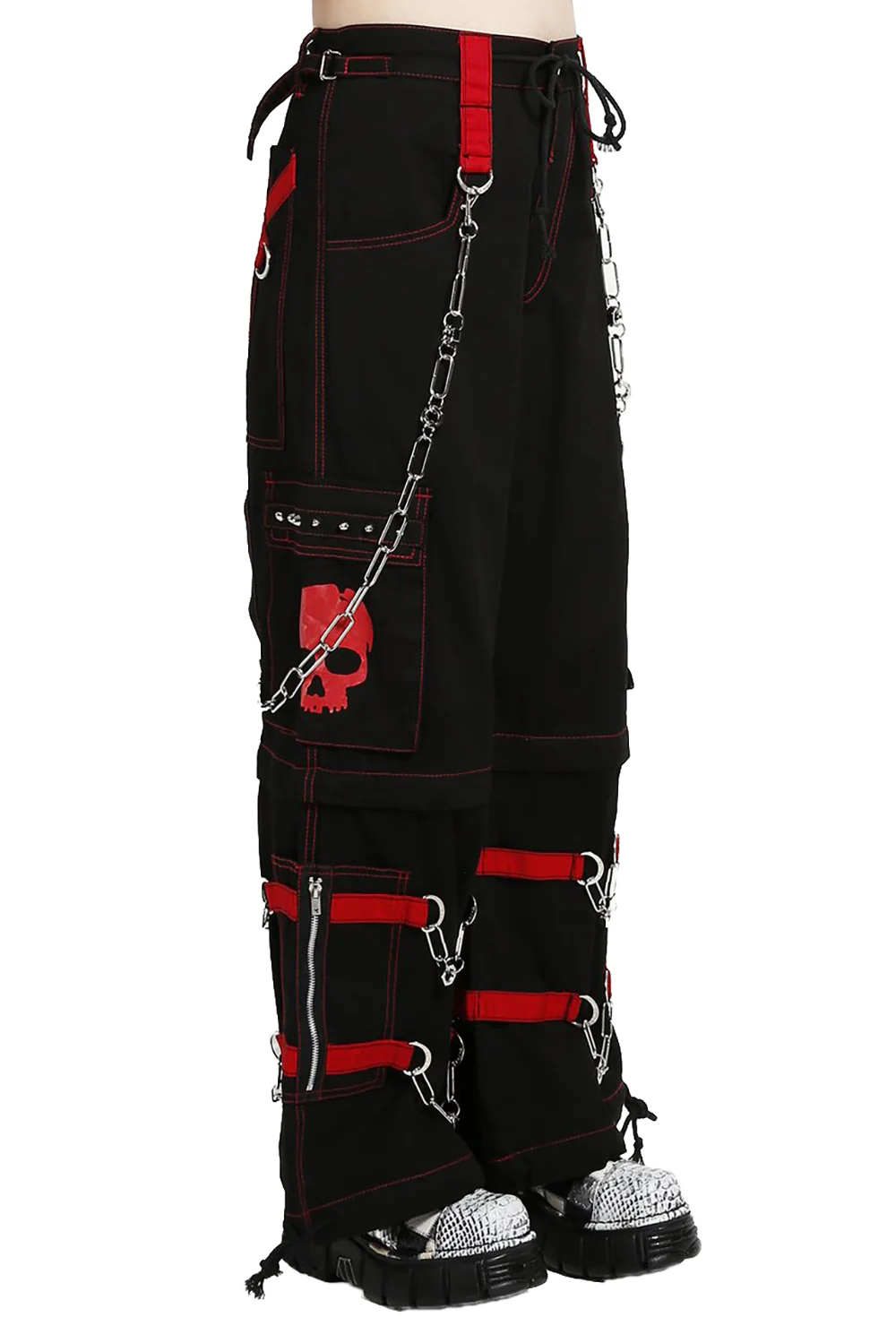 Tripp NYC Skull Bondage Pants [BLACK/RED] - Image 7