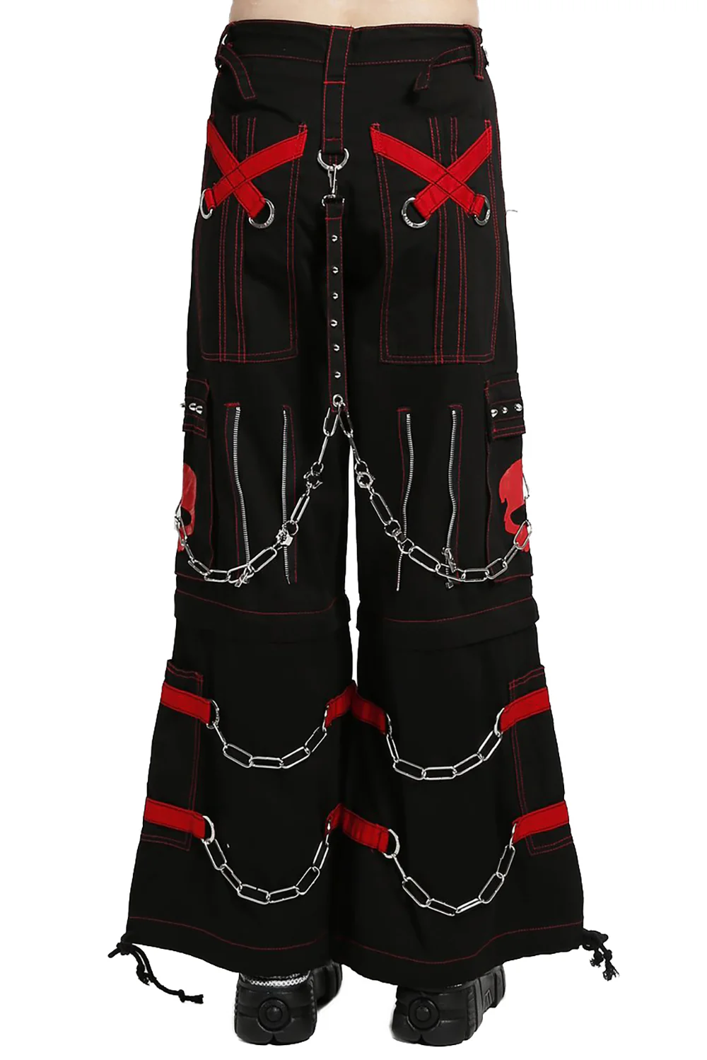 Tripp NYC Skull Bondage Pants [BLACK/RED] - Image 8