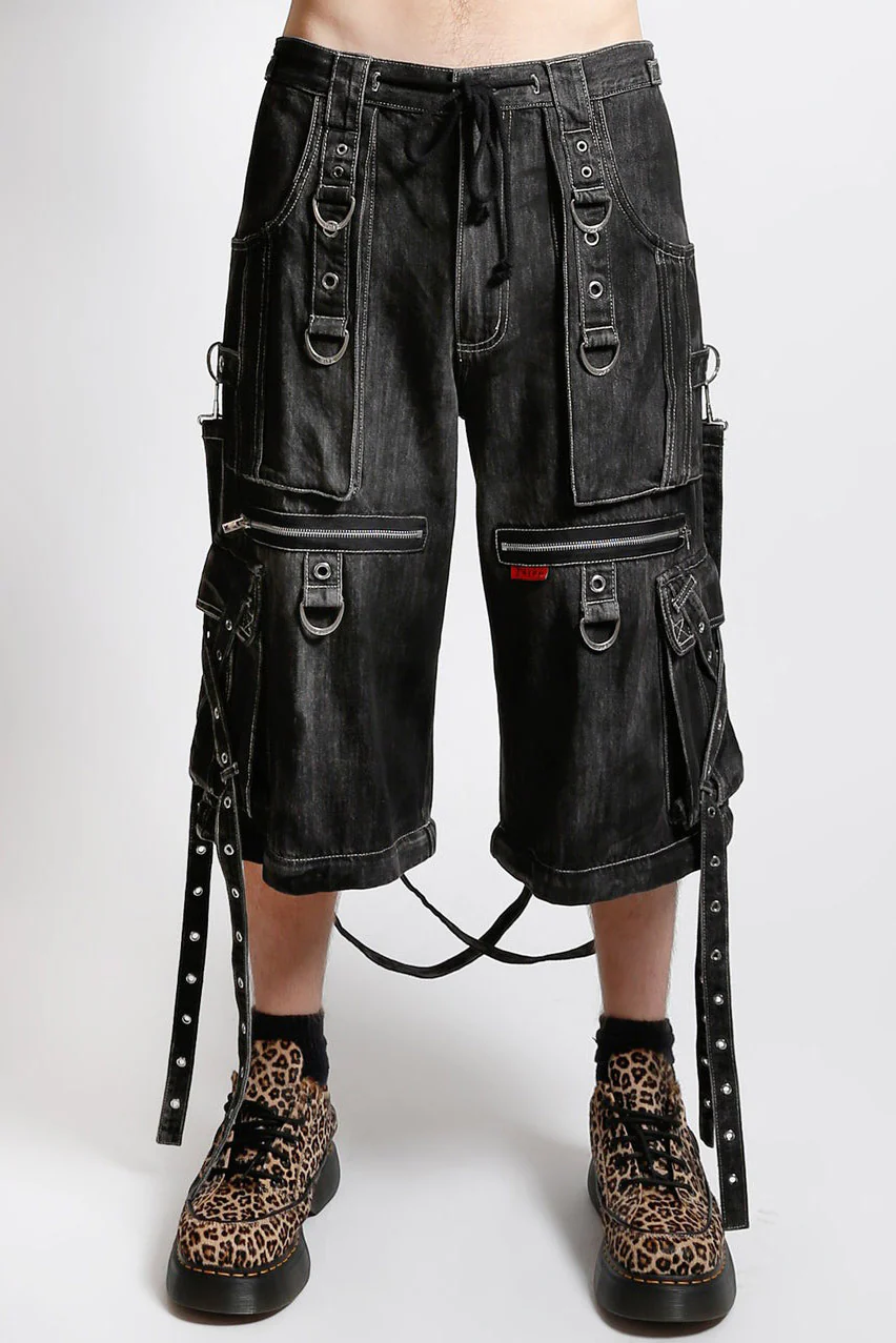 Tripp NYC X-Strap Ink Wash Pants [Black Denim] - Image 4