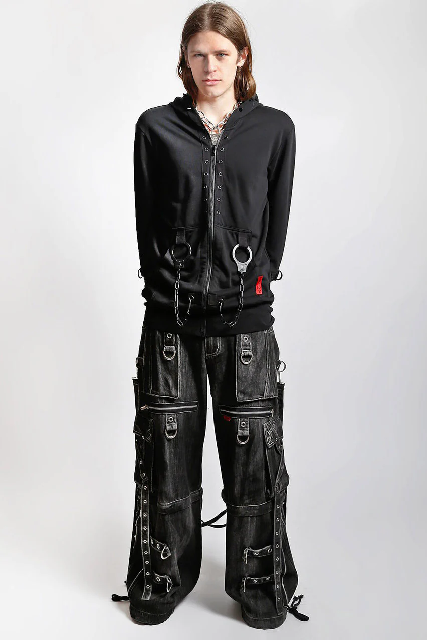 Tripp NYC X-Strap Ink Wash Pants [Black Denim] - Image 5