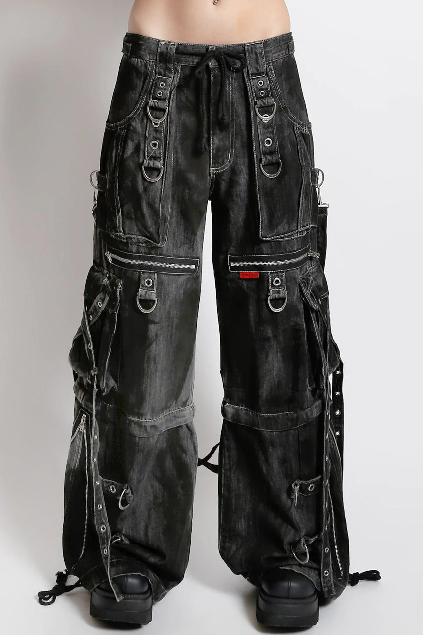 Tripp NYC X-Strap Ink Wash Pants [Black Denim] - Image 6