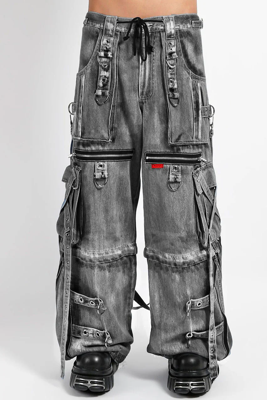 Tripp NYC X-Strap Pants [BLACK FOG WASH DENIM] - Image 3