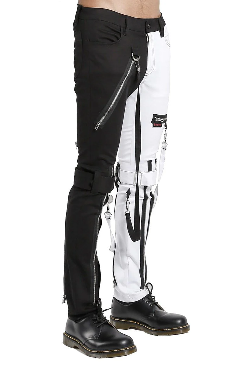 Tripp Split Leg Bondage Pants [Black/White] - Image 2