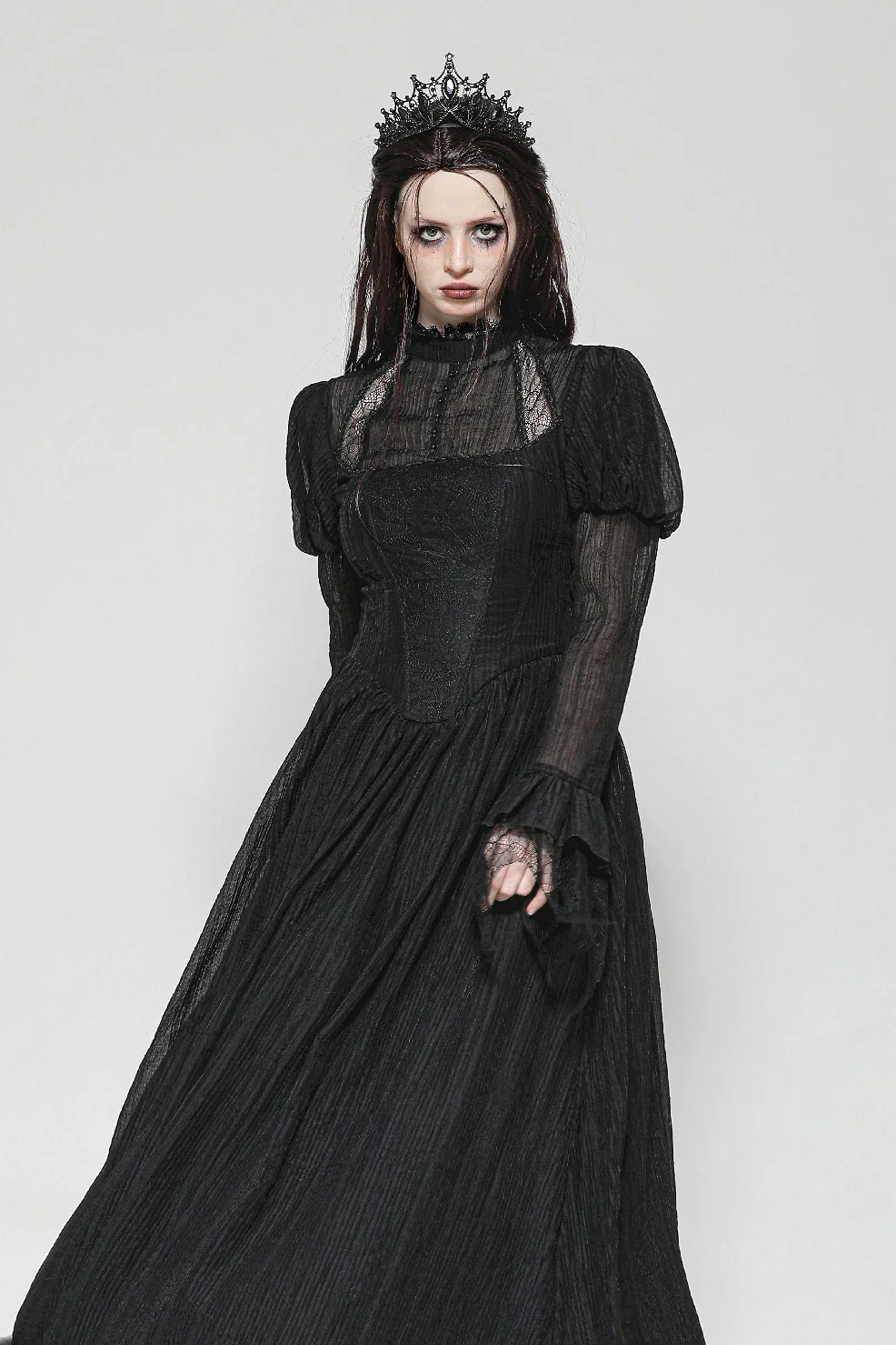 Twilight Witch Puff Shoulder Maxi Dress - Image 2