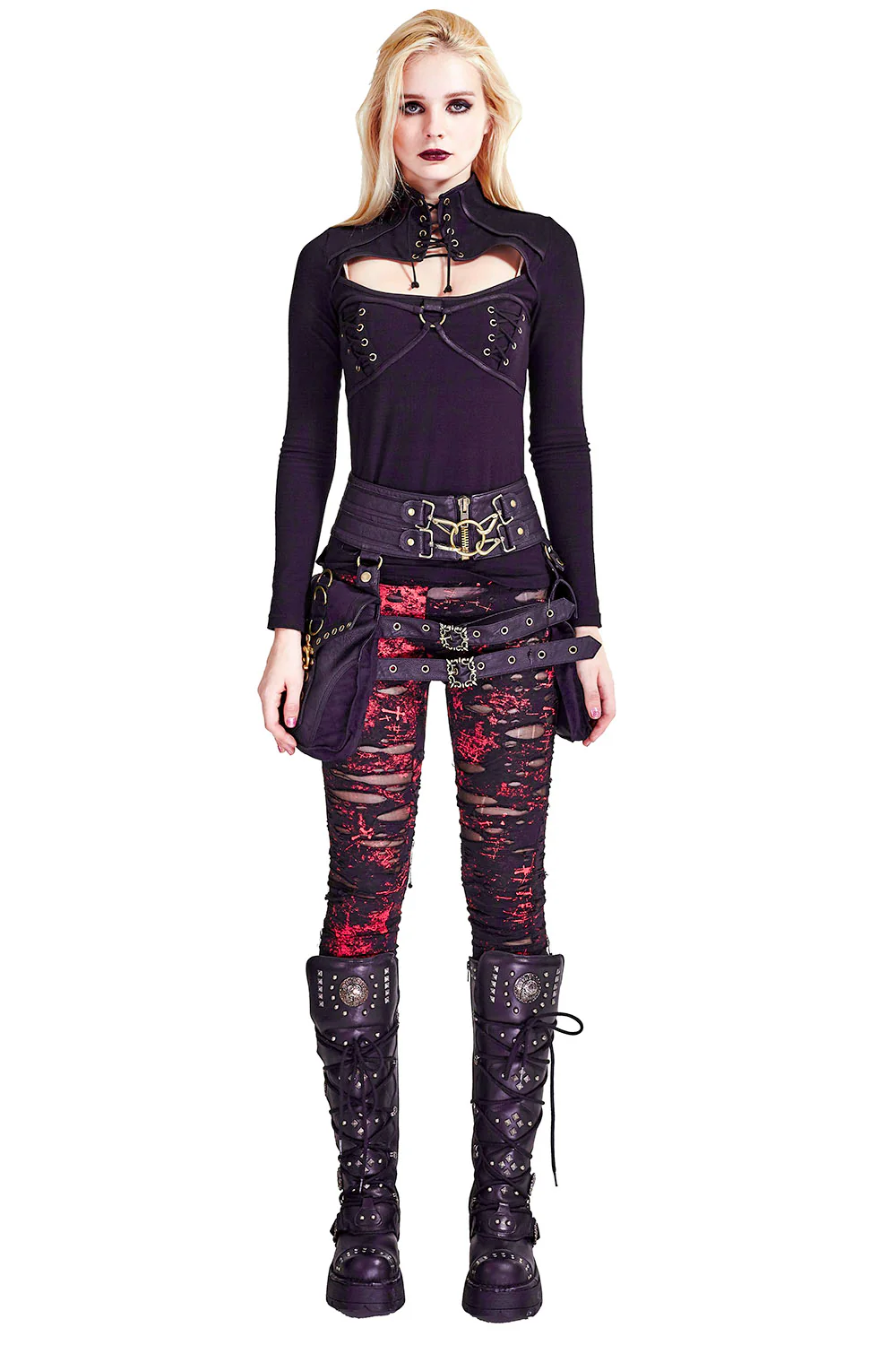 Unholy Punk Leggings [RED] - Image 5
