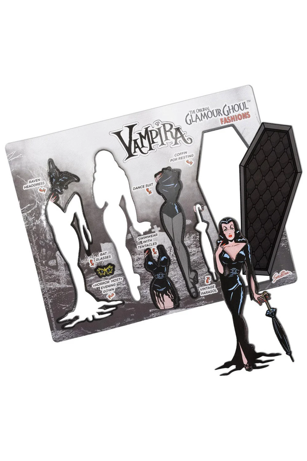 Vampira Glamour Ghoul Dress Up Magnet Set - Image 2