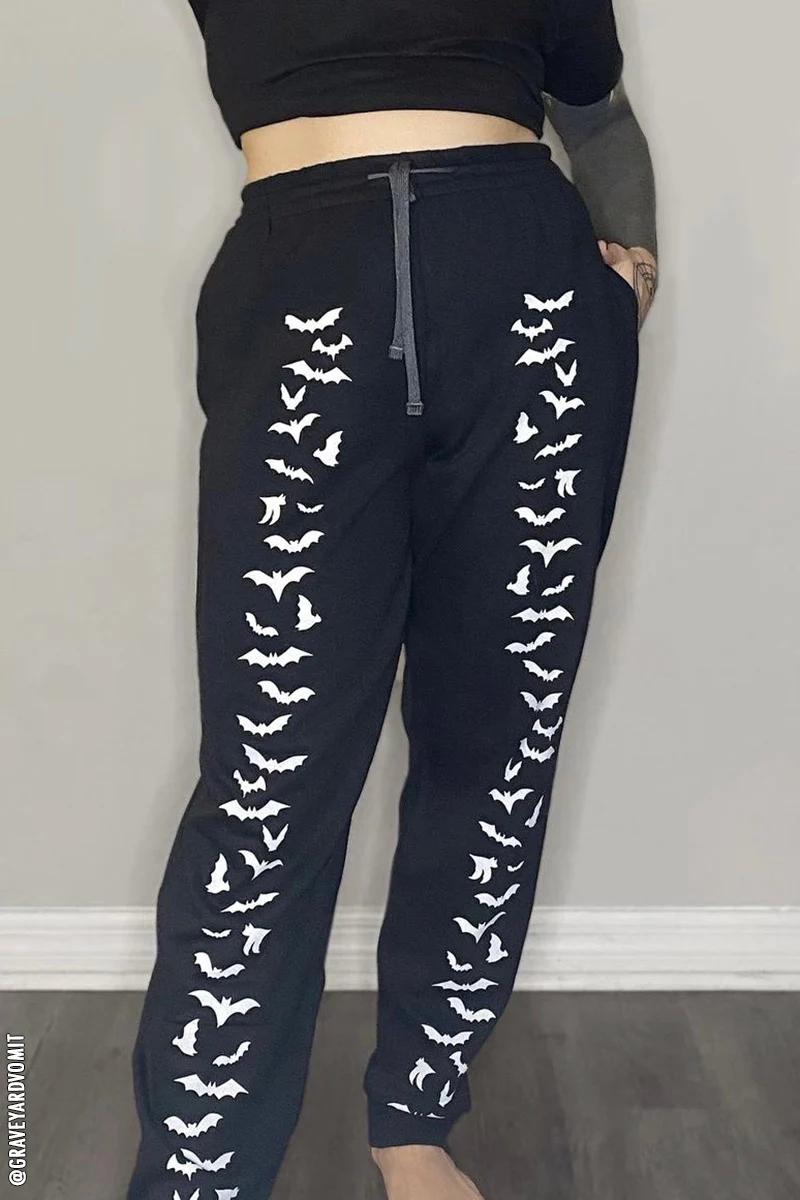 Vampire Bat Joggers [WHITE BATS] - Image 11