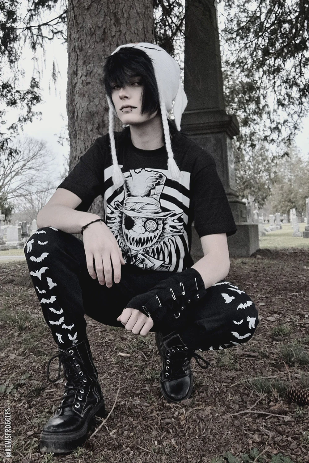 Vampire Bat Joggers [WHITE BATS] - Image 5