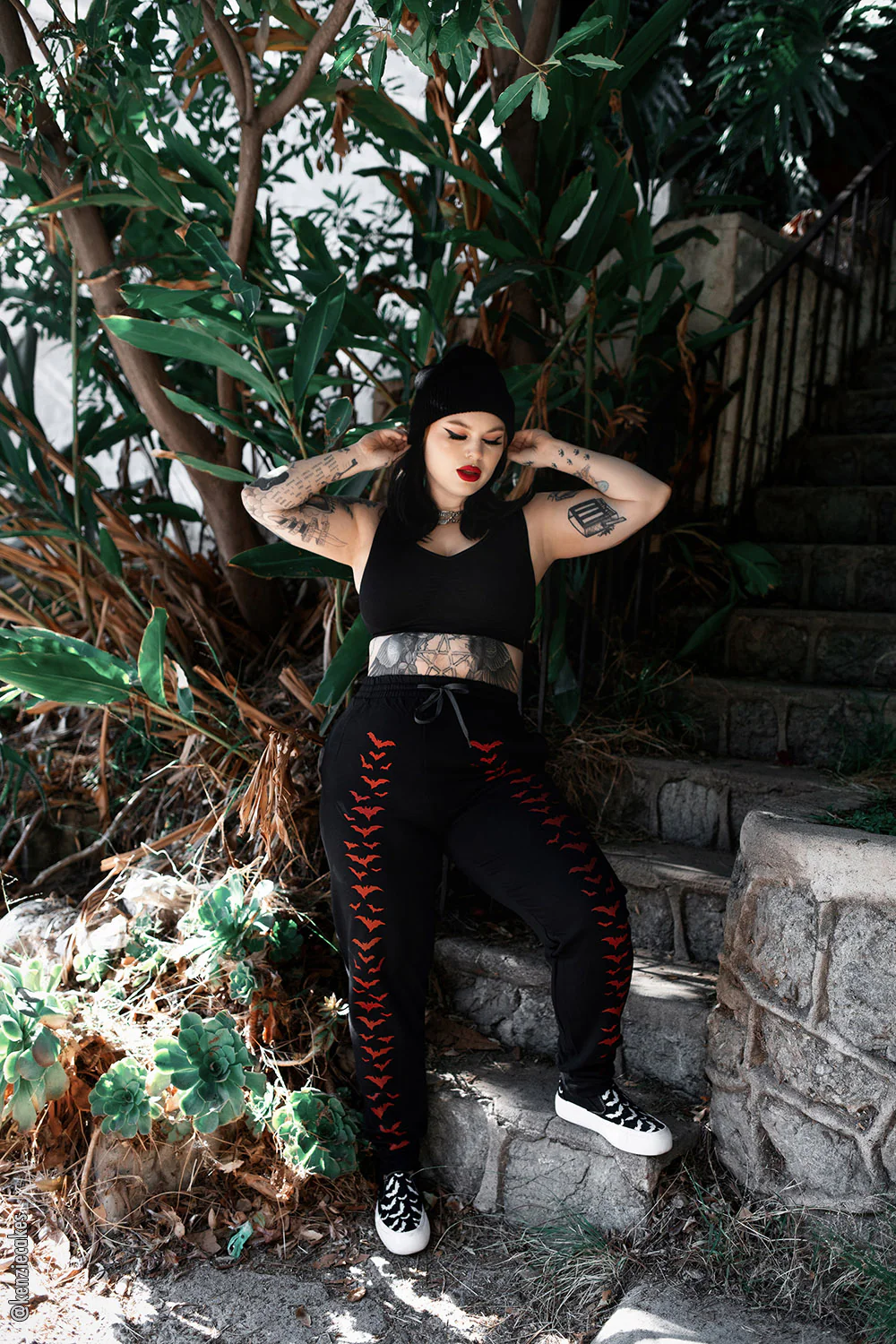 Vampire Bat Joggers [RED BATS] - Image 5
