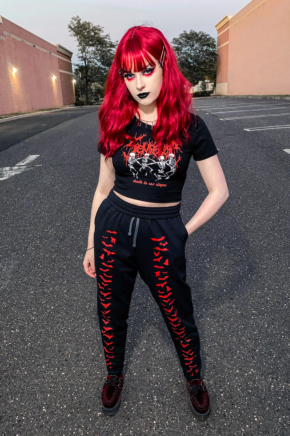 Vampire Bat Joggers [RED BATS] - Image 9