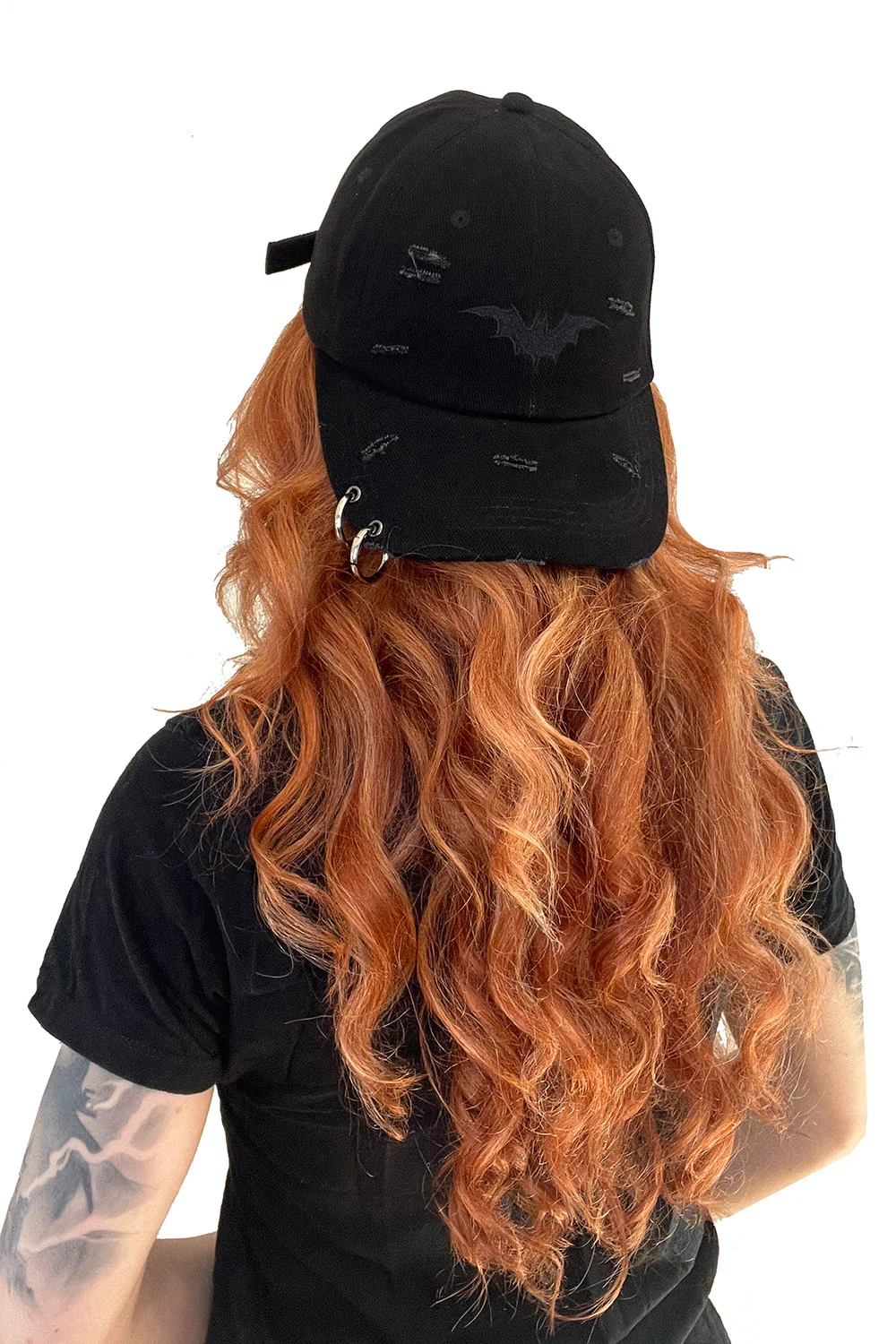 Vampire Bat Pierced Baseball Cap [Black] - Image 23