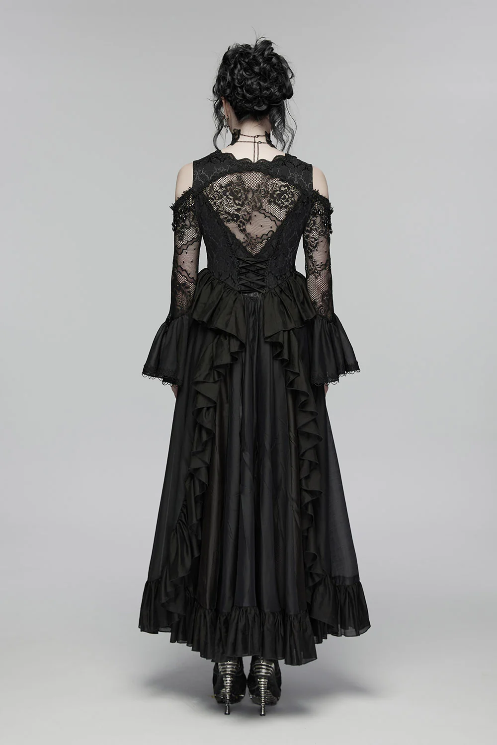 Vampire Bride Lace Gothic Gown - Image 6
