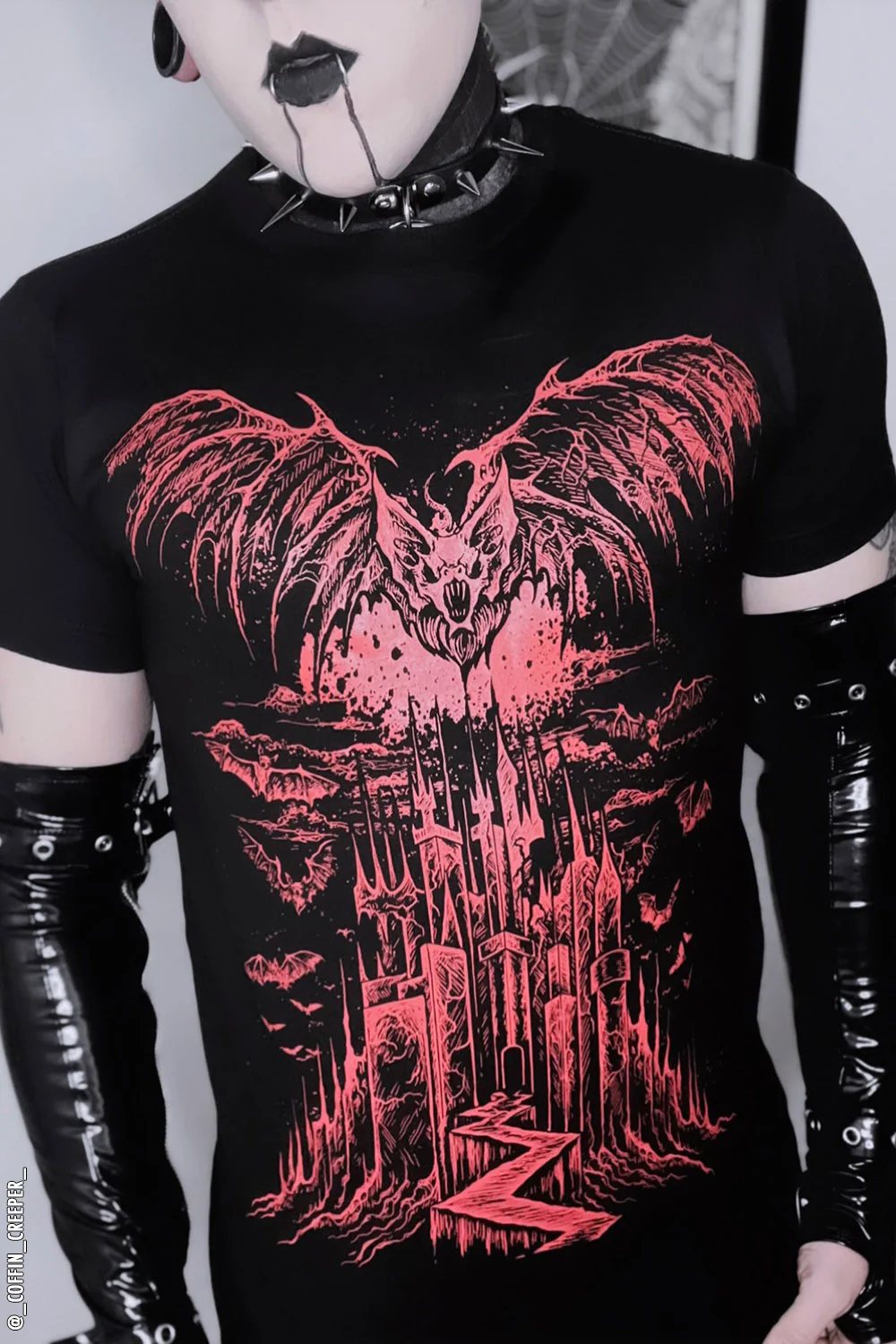 Vampire Castle T-shirt [BLOOD RED] - Image 11