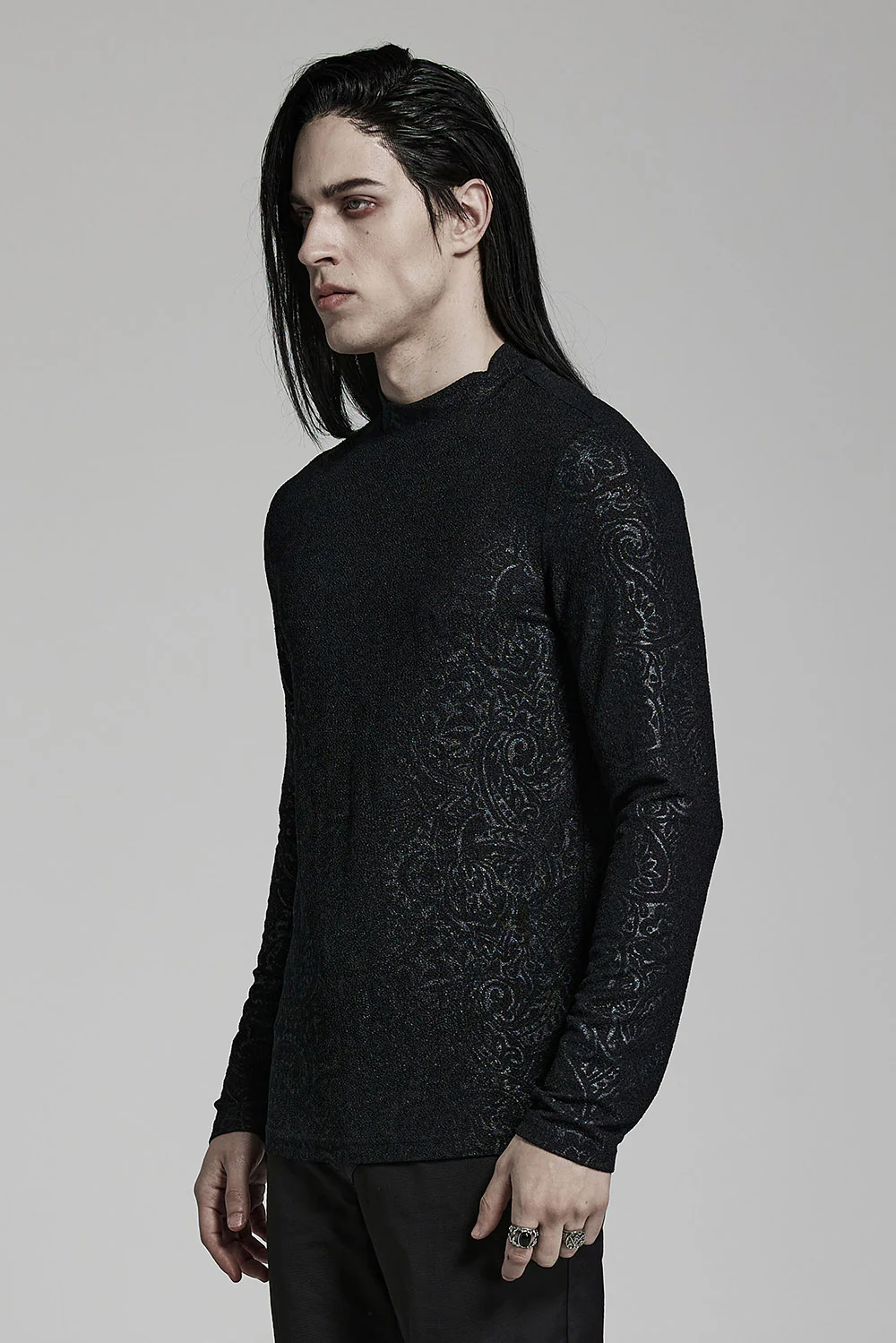 Vampire Goth Long Sleeve Top - Image 3