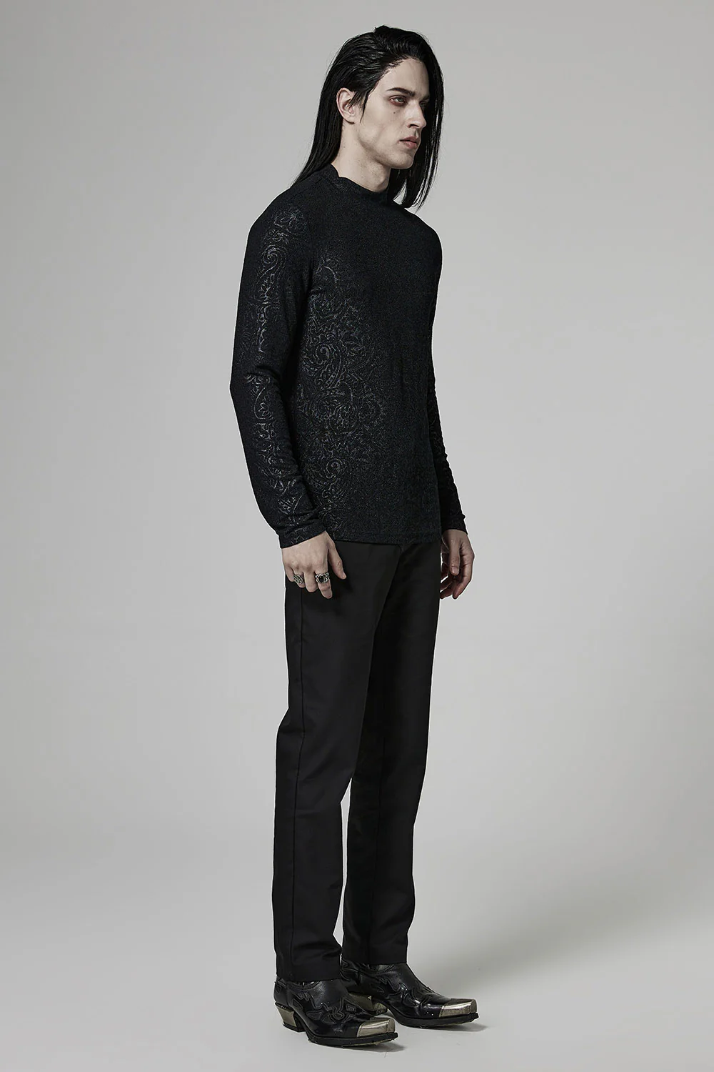 Vampire Goth Long Sleeve Top - Image 5