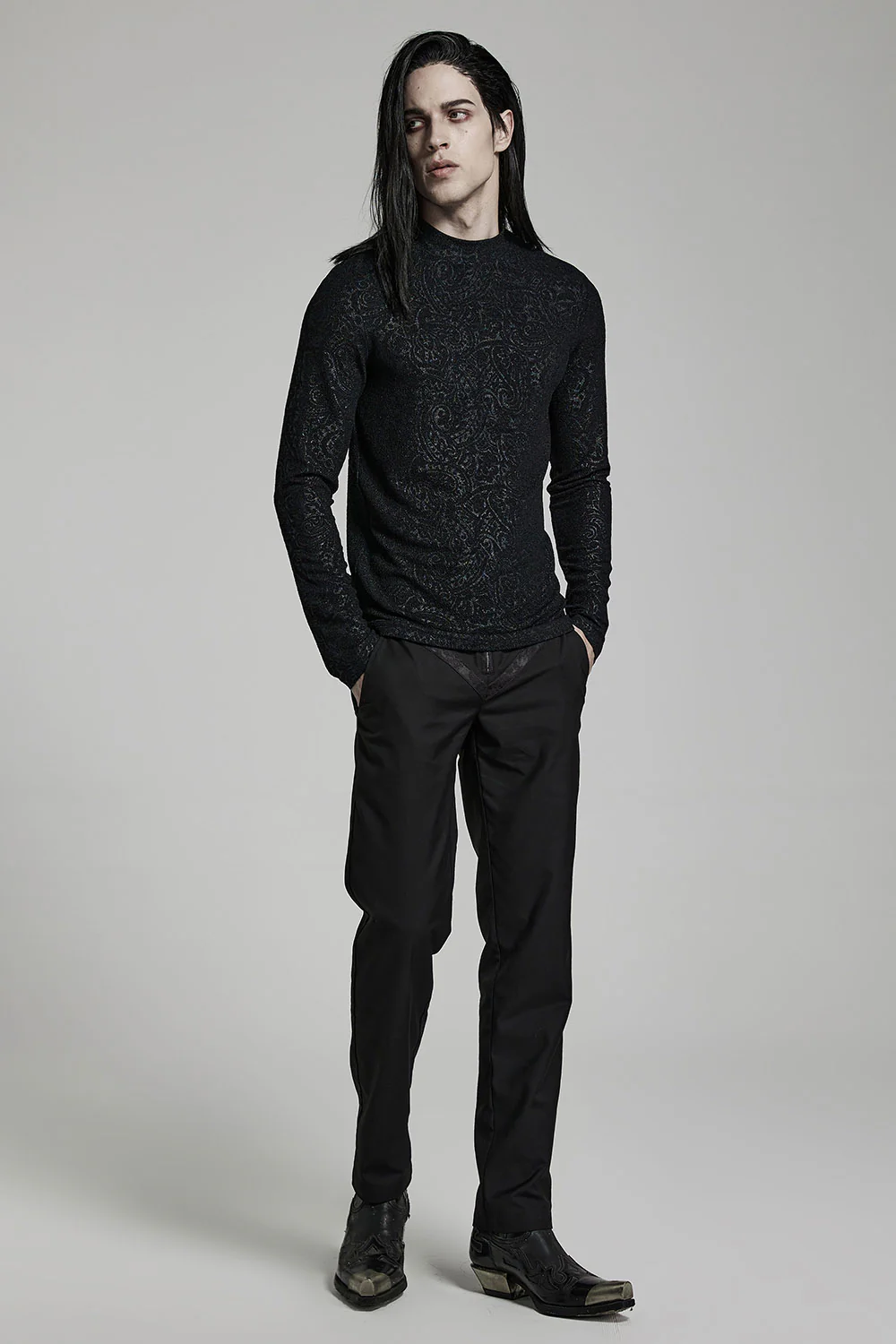 Vampire Goth Long Sleeve Top - Image 7