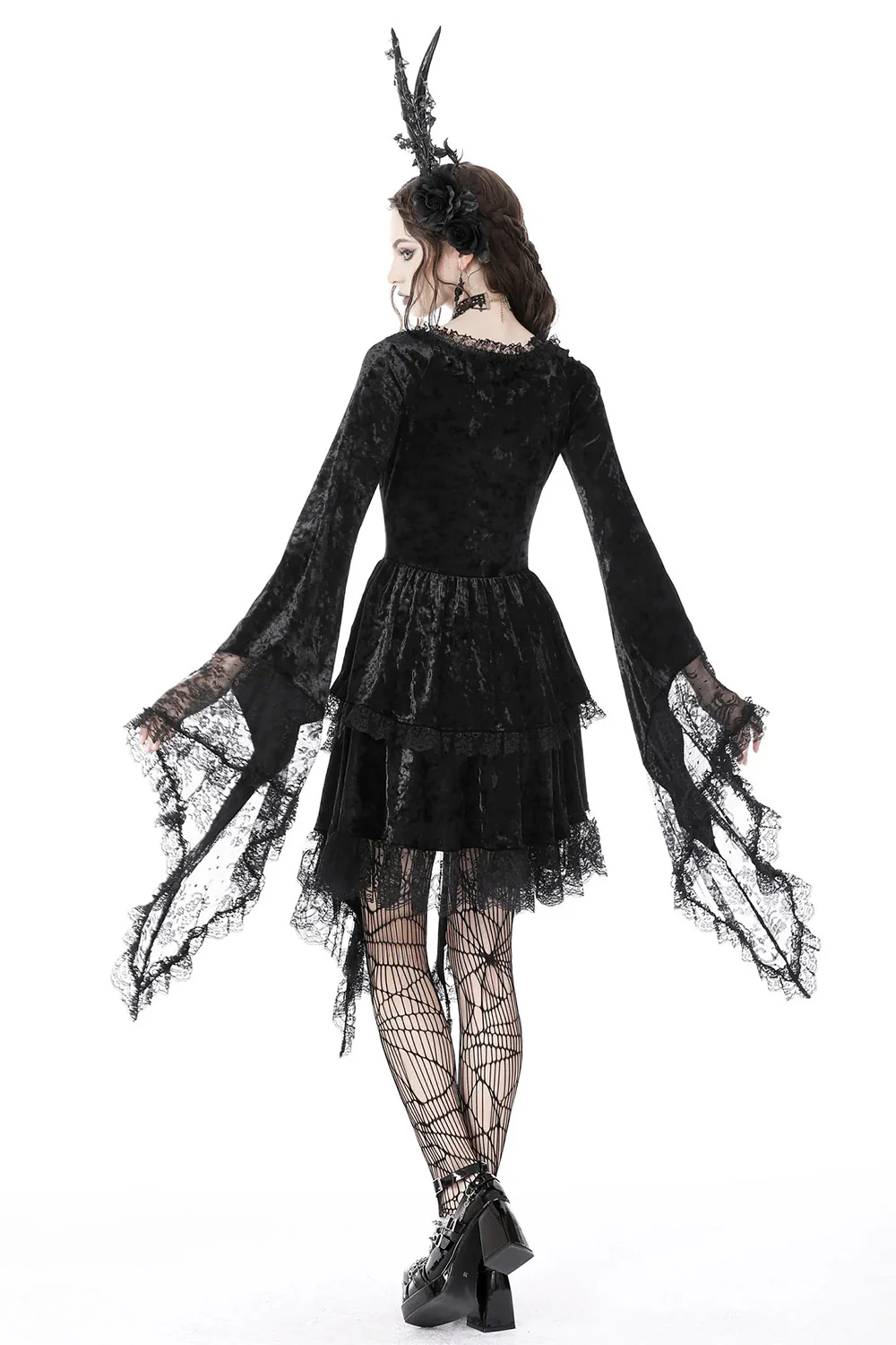 Vampire Veins Velvet Dress - Image 5