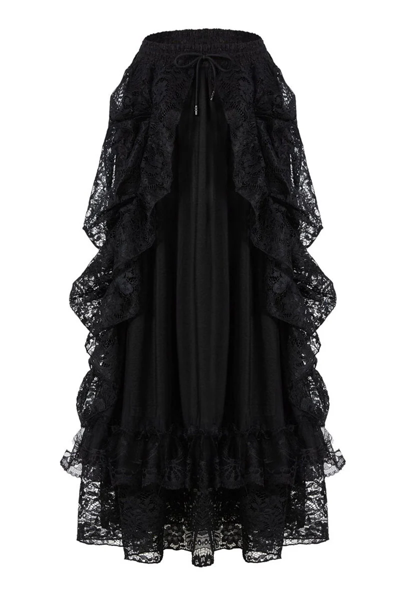 Vampiric Bustle Maxi Skirt [Black] - Image 6