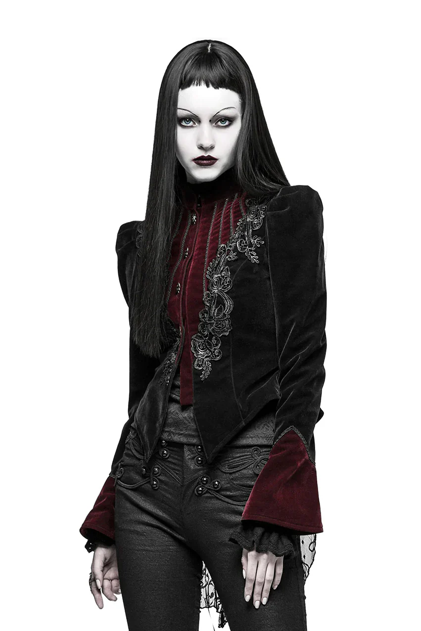 Vampress Velvet Tailcoat [BLACK/RED] - Image 3
