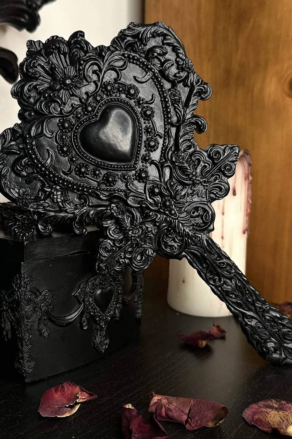 Vanity Valentine Gothic Hand Mirror - Image 2