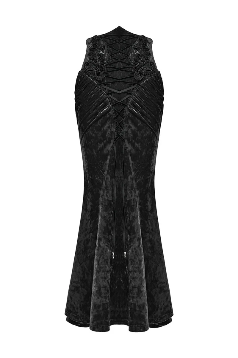 Velvet Moonlight Lace-Up Skirt - Image 2