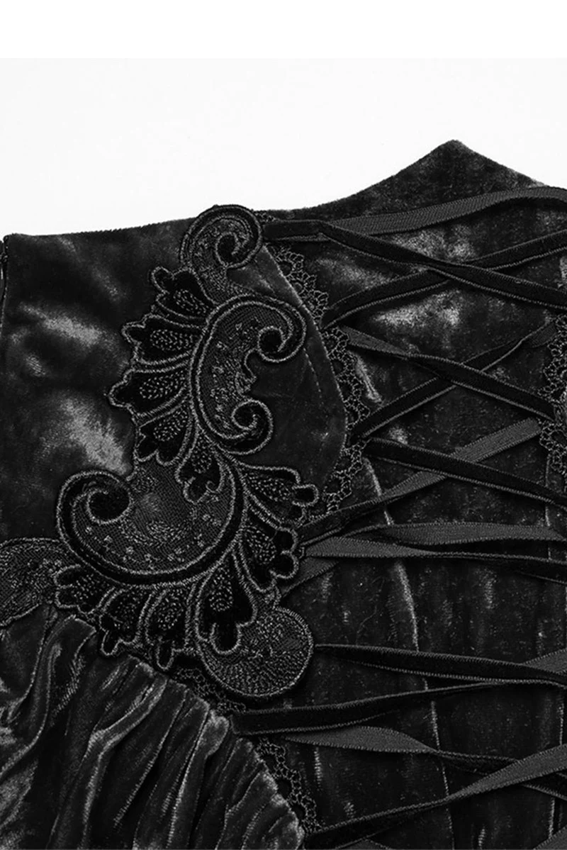 Velvet Moonlight Lace-Up Skirt - Image 9