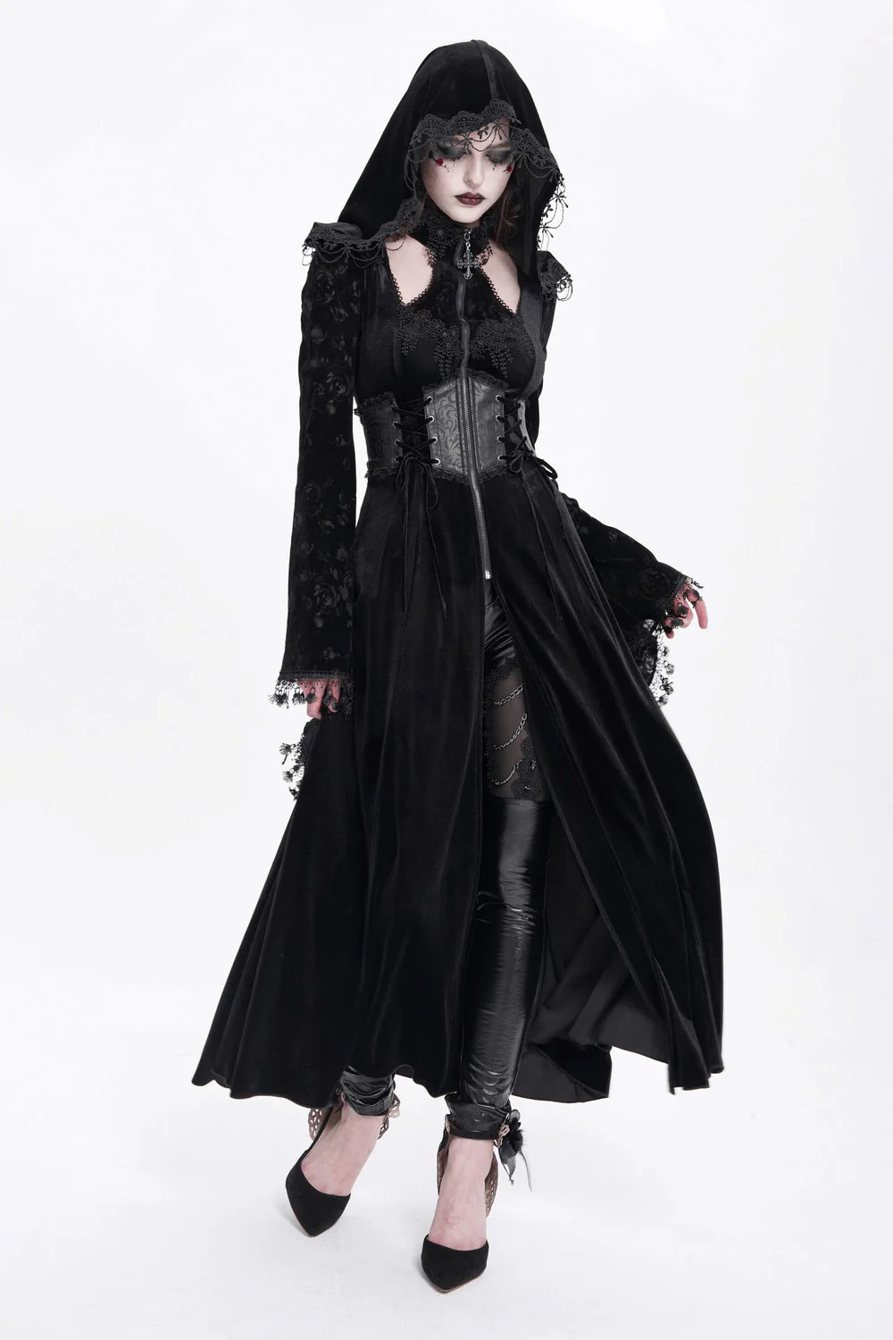 Velvet Villain Corset Cloak Dress - Image 5