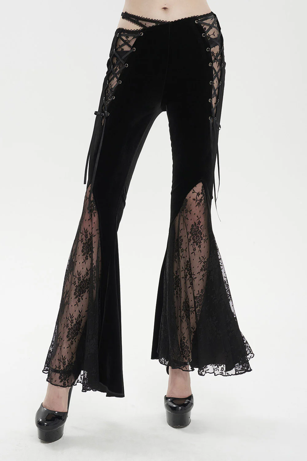 Versailles Velvet Lace-Up Pants