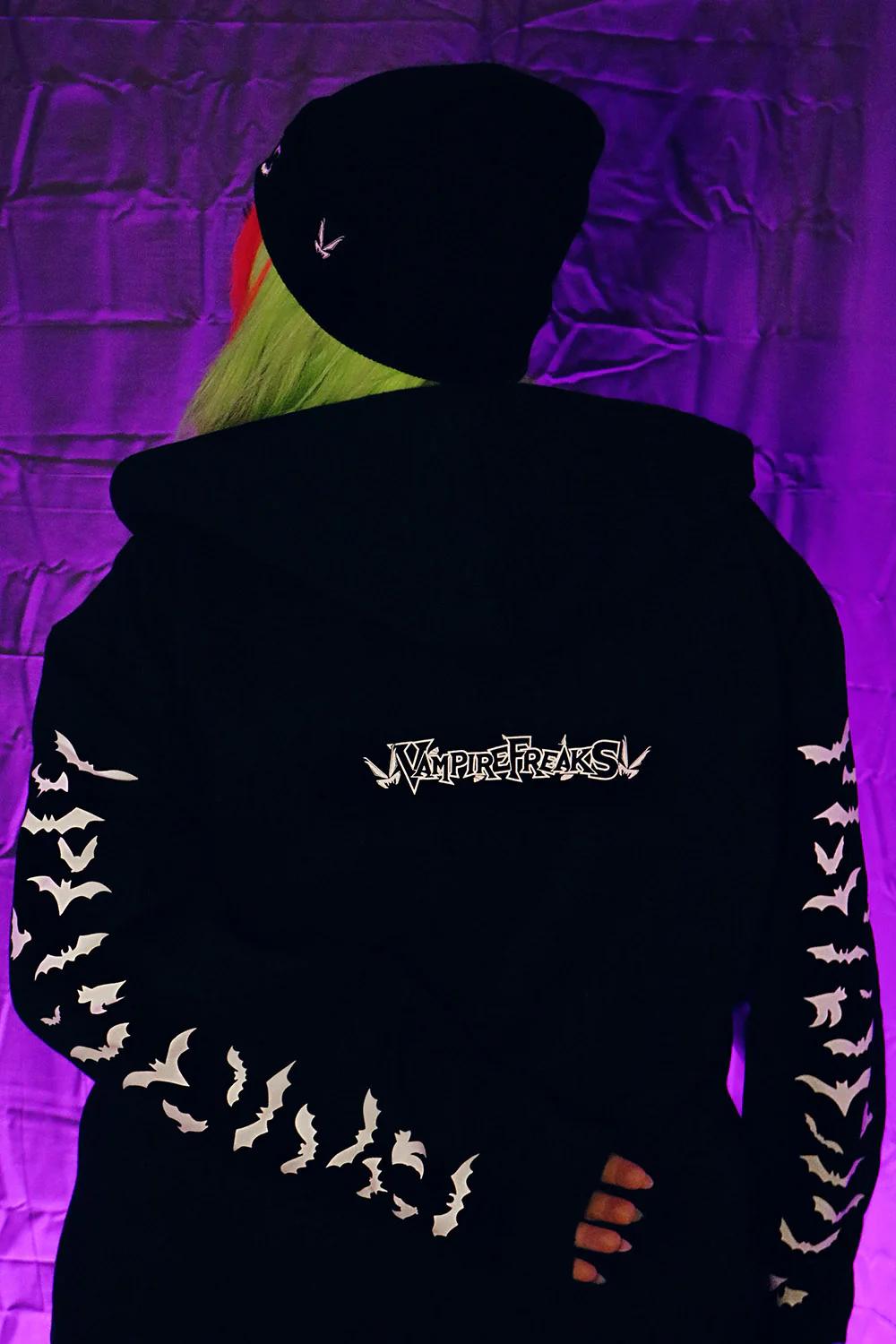 VF Bat Sleeves Zipper Hoodie - Image 7