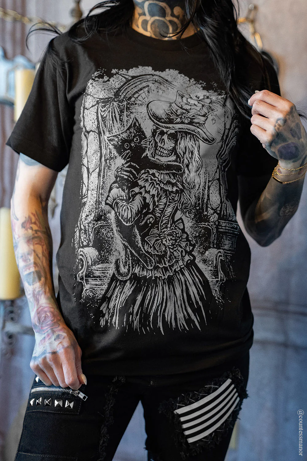 Victorian Cat Lady T-shirt