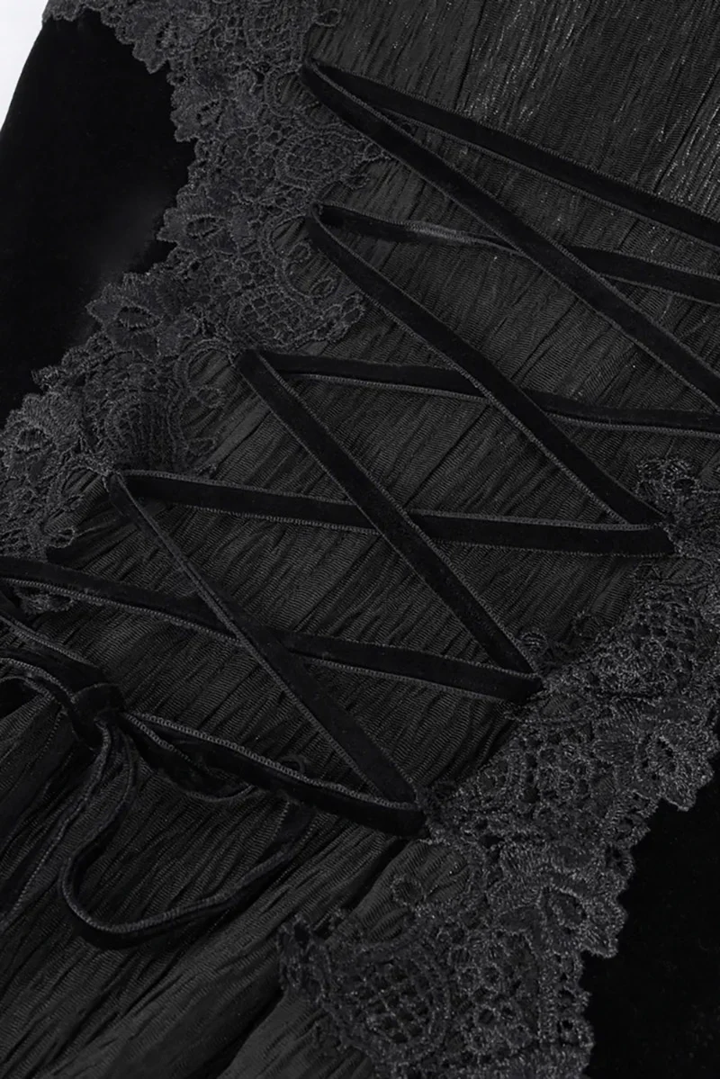 Victorian Gloom Embroidered Hooded Cloak - Image 8