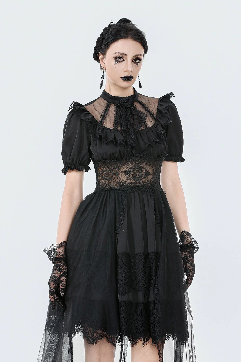 Victorian Tea Puff Sleeve Dress - Image 3