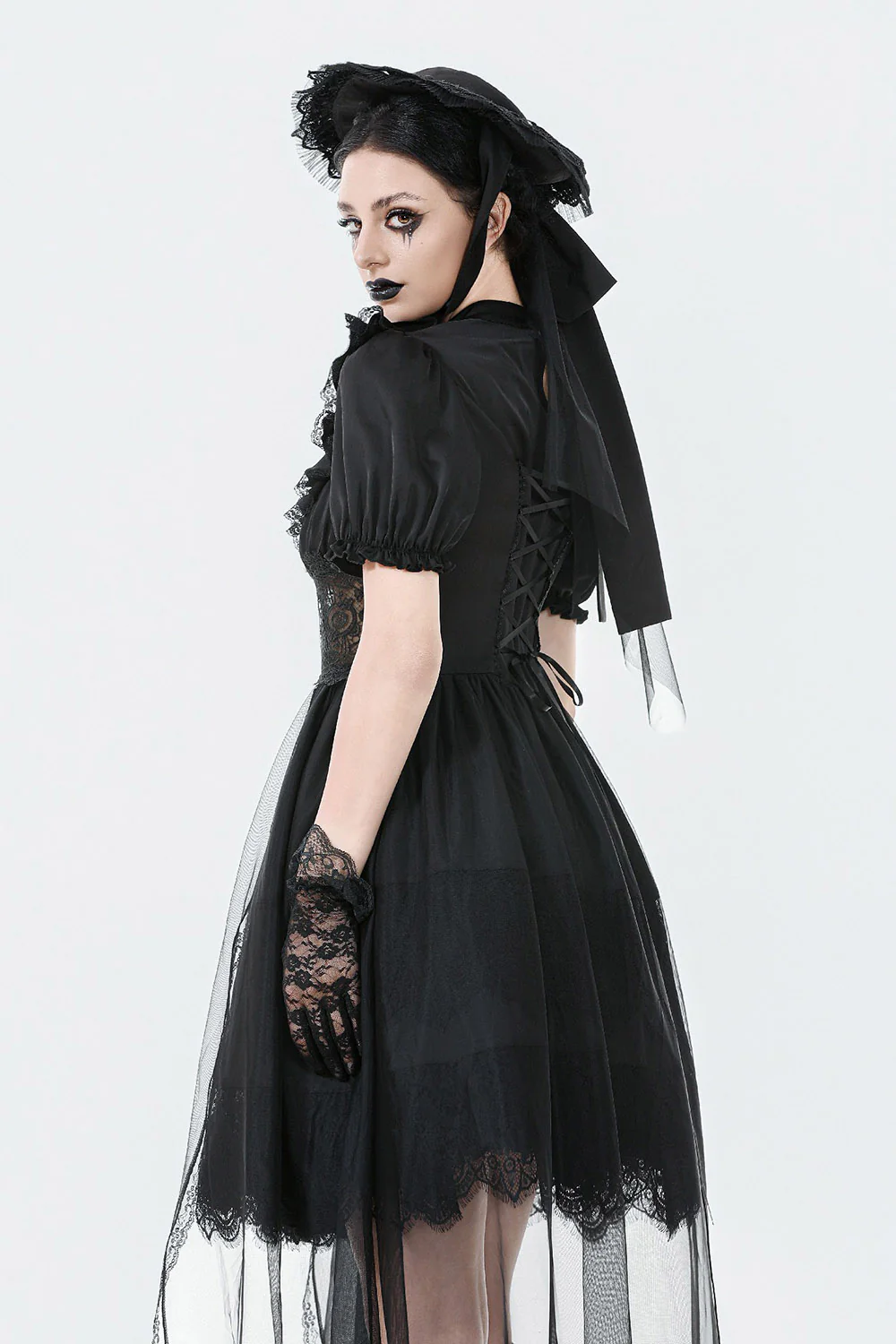 Victorian Tea Puff Sleeve Dress - Image 6