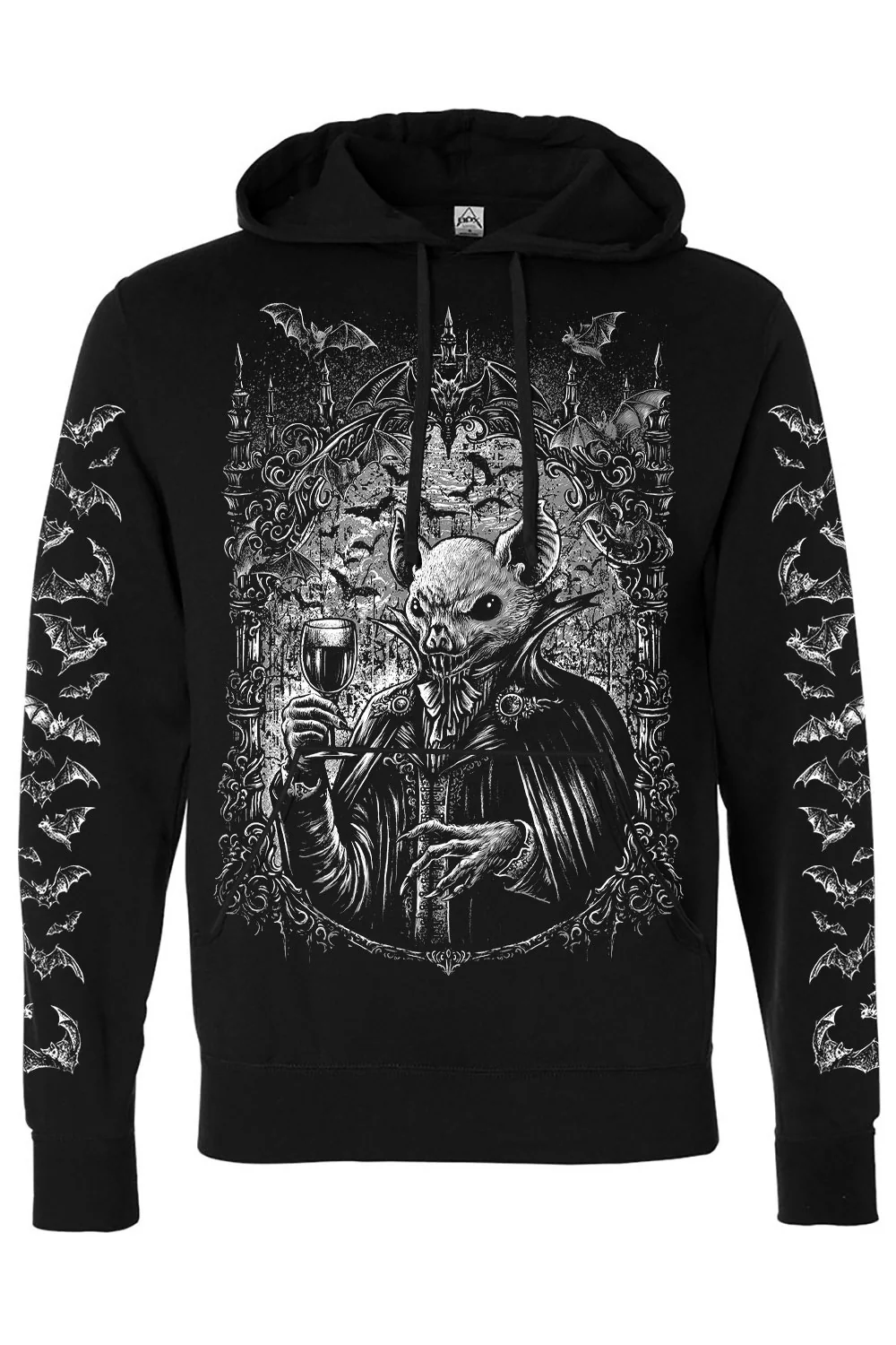 Victorian Vampire Bat Hoodie - Image 3