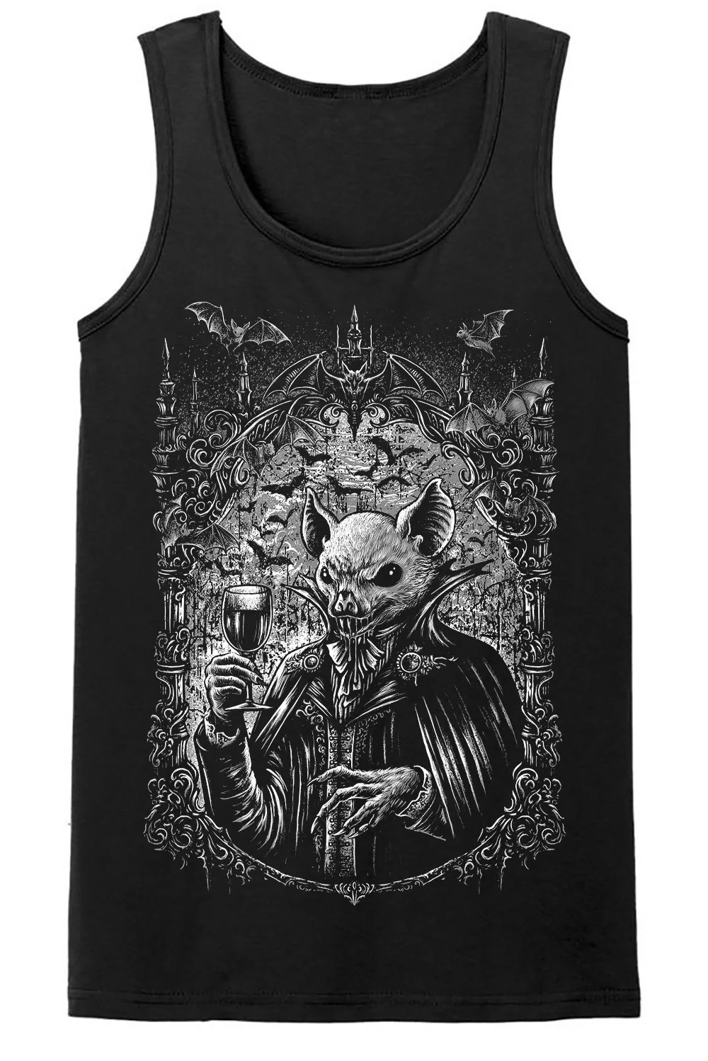 Victorian Vampire Bat T-shirt - Image 6