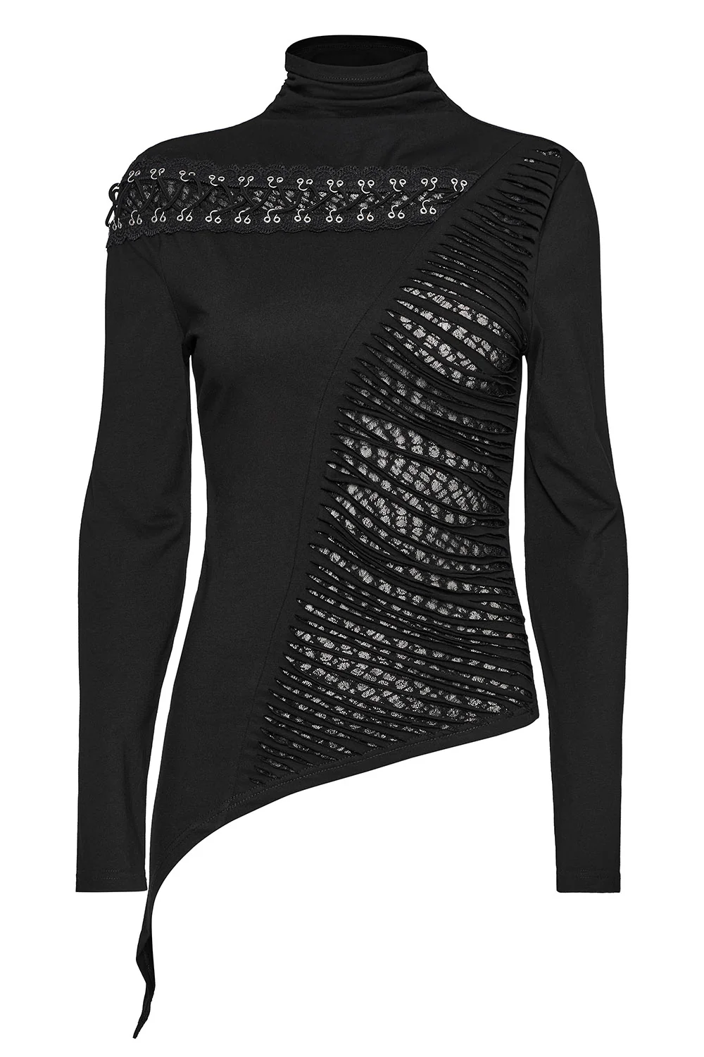 Villainous Asymmetric Lace-Up Top - Image 2