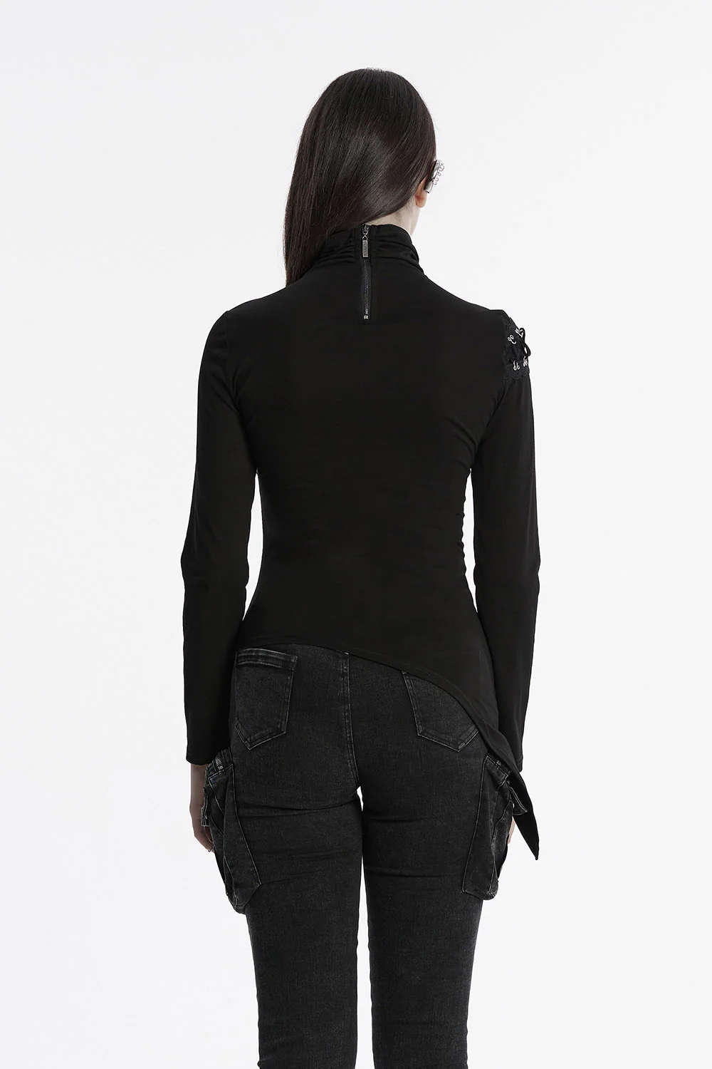 Villainous Asymmetric Lace-Up Top - Image 6