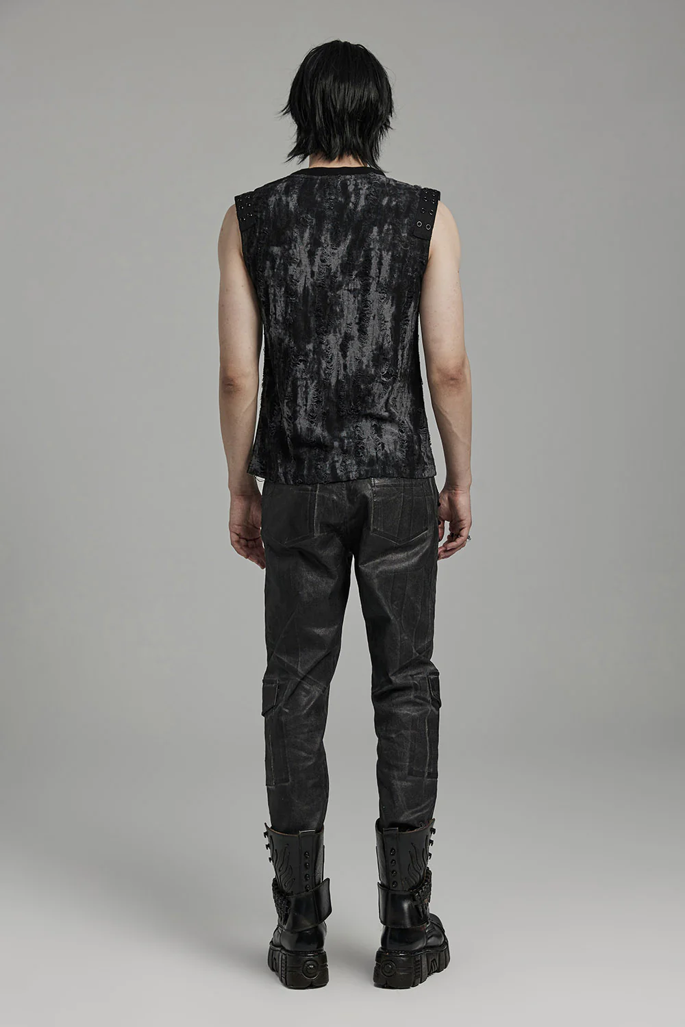 Wartorn Grunge Tank Top [BLACK/GREY] - Image 4