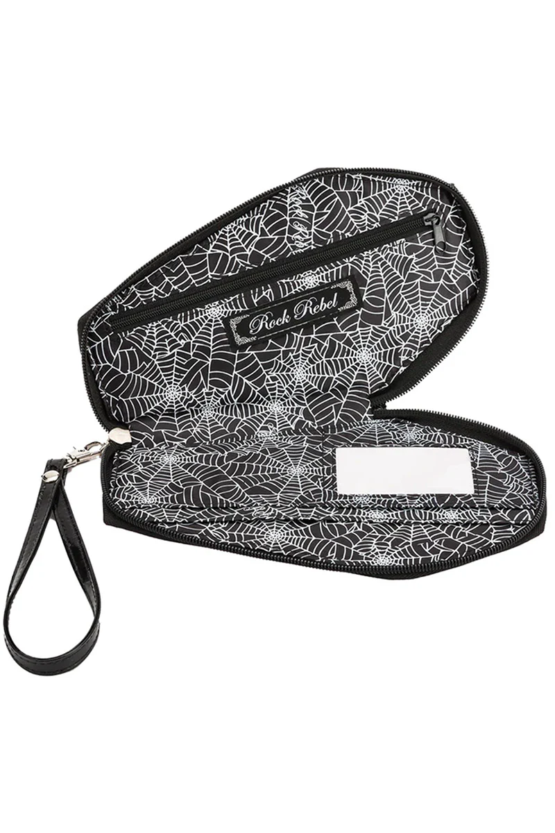 We Belong Dead Frankenstein & Bride Glitter Coffin Wallet - Image 5