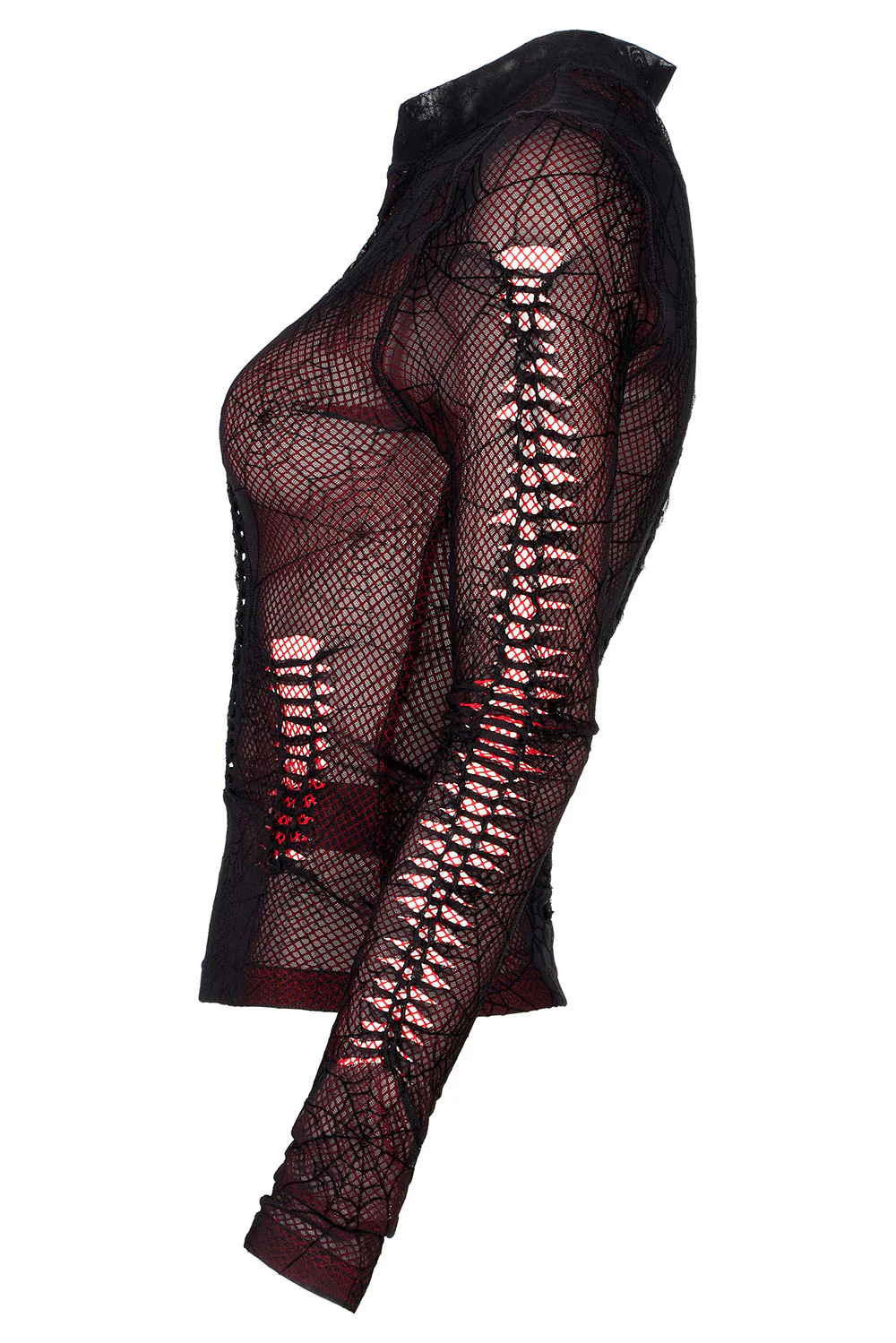 Weaving Webs Mesh Top [RED] - Image 6