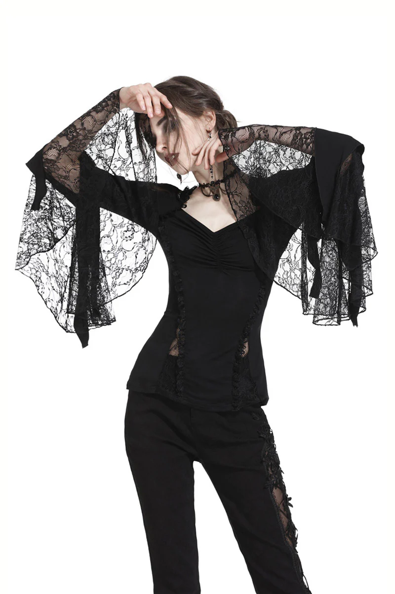 Witching Hour Lace Bell Sleeve Top - Image 4