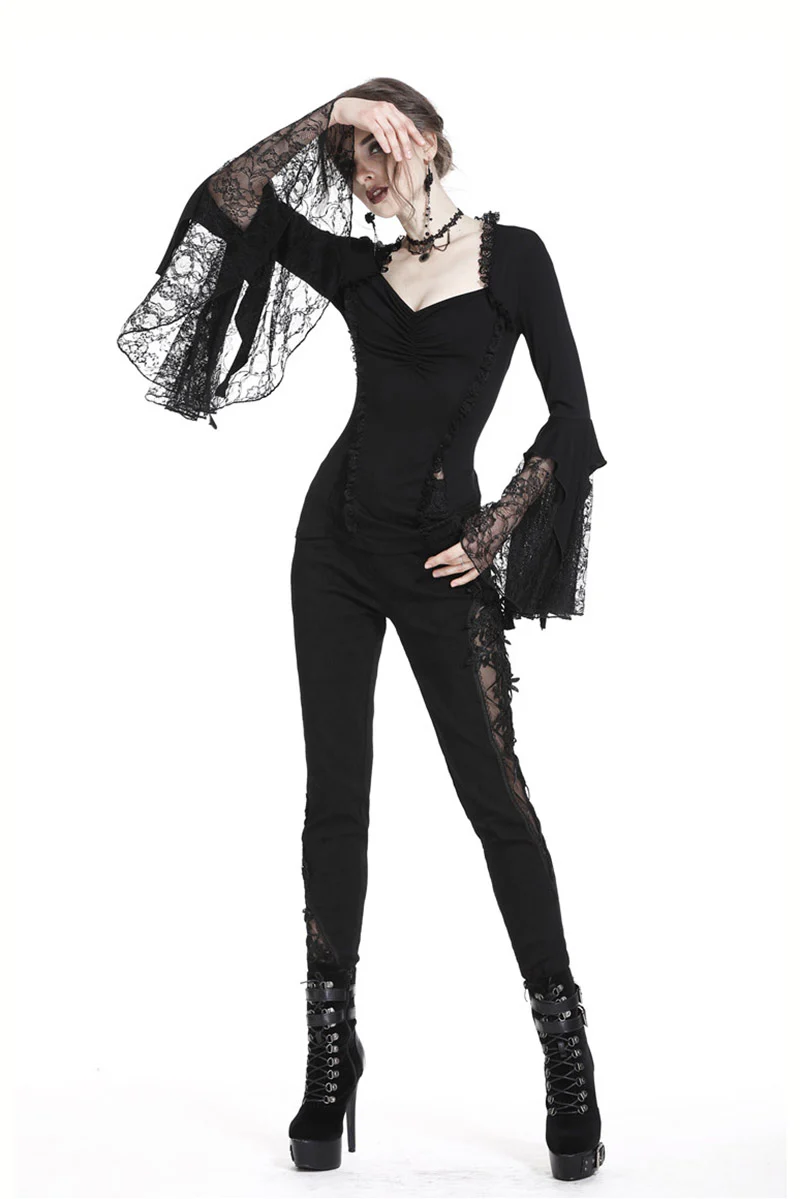 Witching Hour Lace Bell Sleeve Top - Image 7