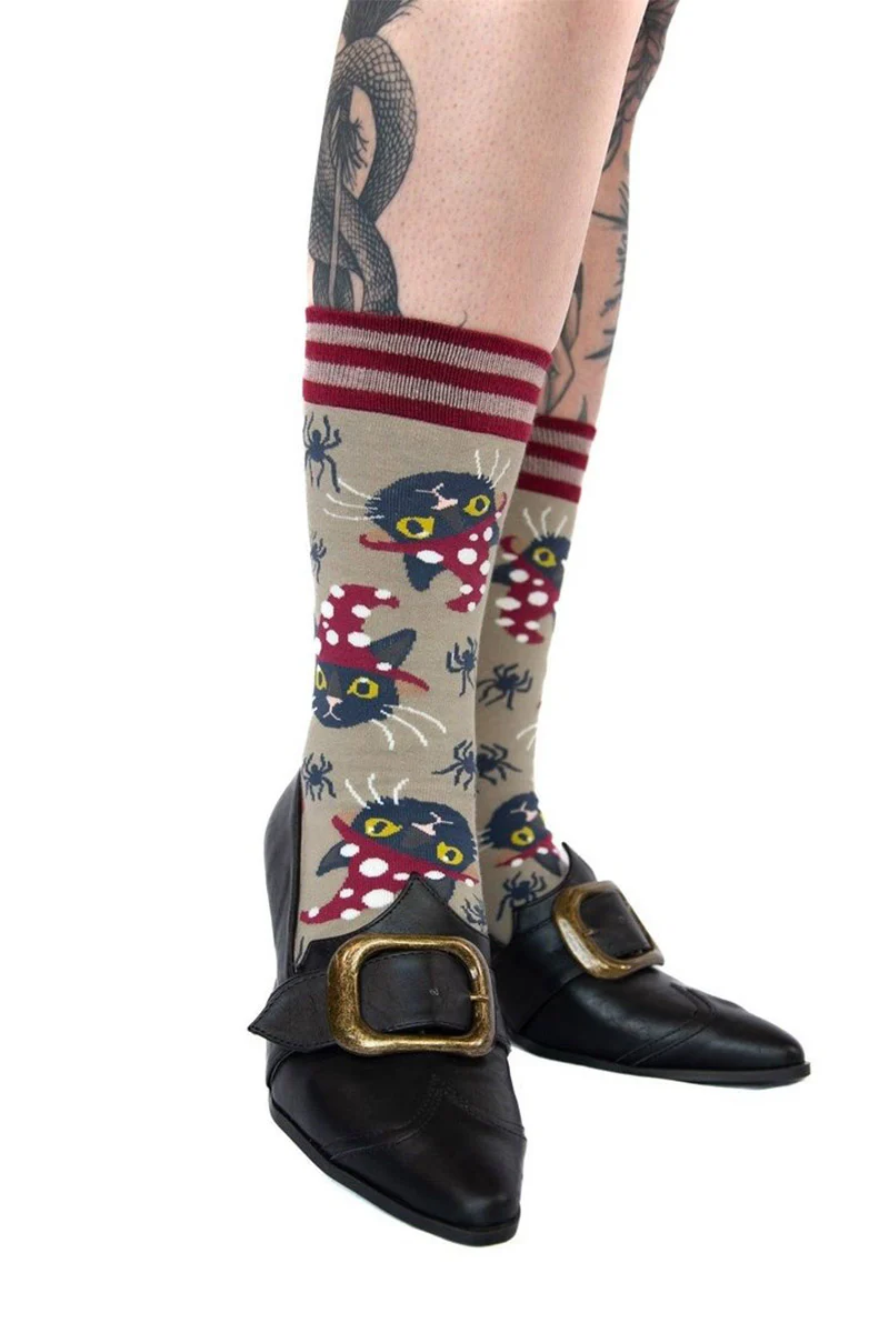 Witchy Whiskers Crew Socks - Image 10